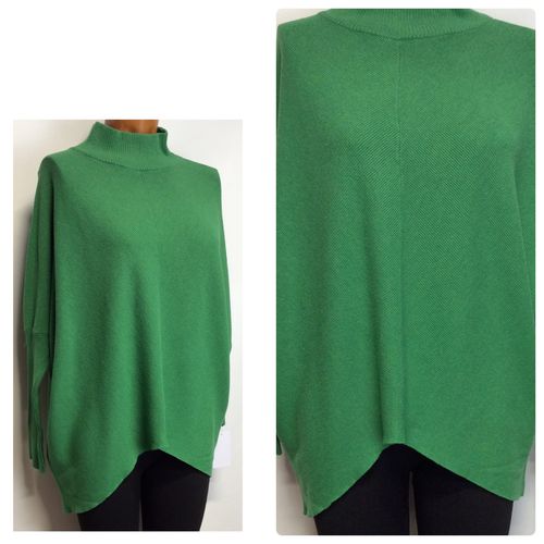 Oversize Pullover grün